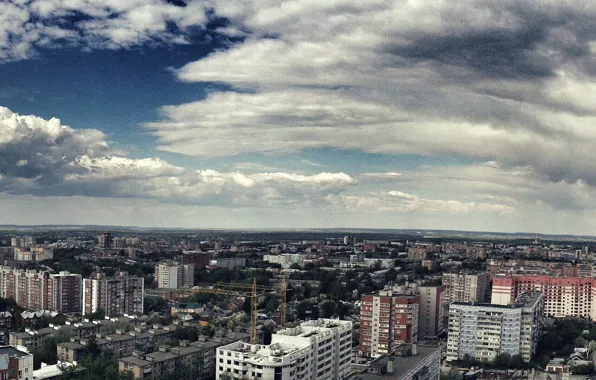 The city, roof, Panorama