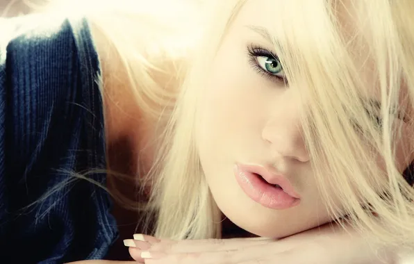 Picture look, girl, tenderness, blonde, lips, alexis ford