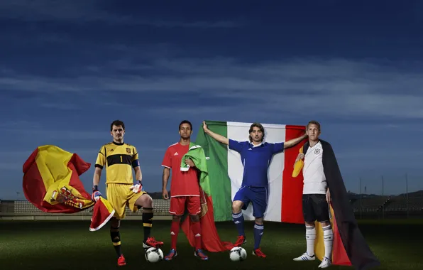 Football, sport, Germany, Italy, Adidas, sport, flags, Portugal