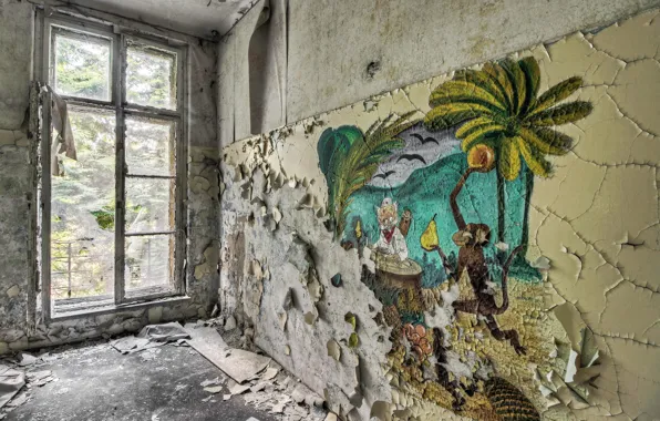 Picture room, wall, window