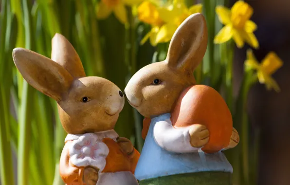 Light, flowers, holiday, toys, egg, spring, yellow, garden