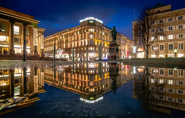 Picture lights, the evening, Germany, area, Stuttgart