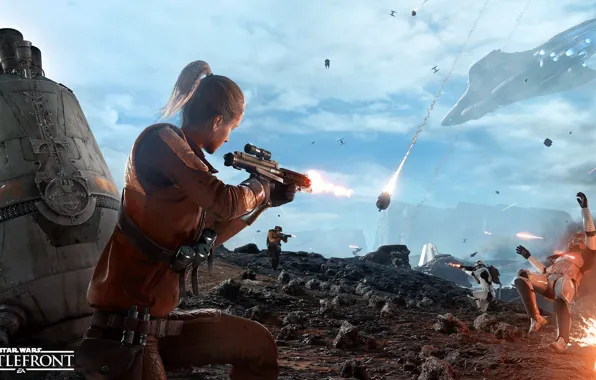 Game, Electronic Arts, DICE, Stormtroopers, Rebels, star wars battlefront, Drop Zone, Sallast
