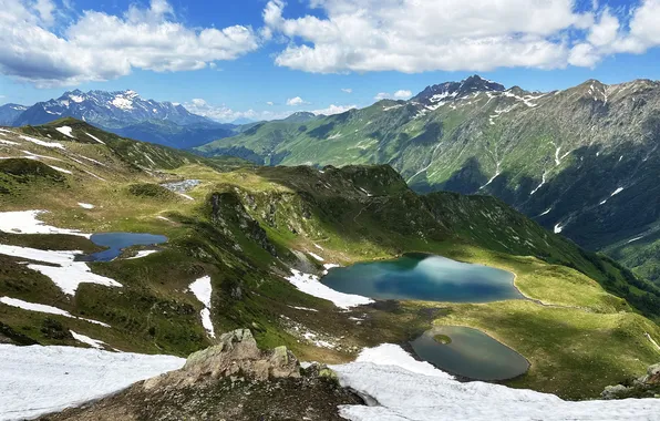 Clouds, mountains, the beauty of nature, picturesque landscape, Valley of 7 Lakes, Alexander Filatov