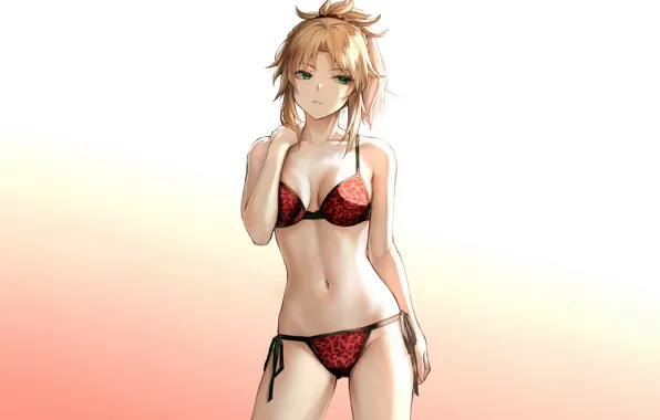 Picture girl, sexy, lingerie, bra, cleavage, panties, green eyes, boobs