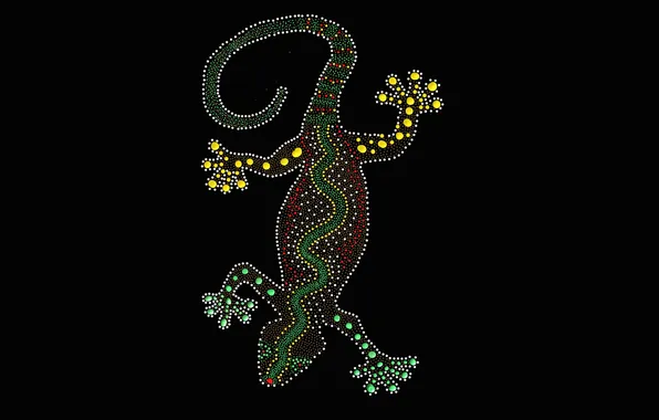 Point, lizard, vector graphics