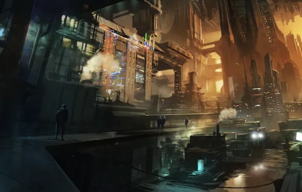 The city, future, Satellite Reign