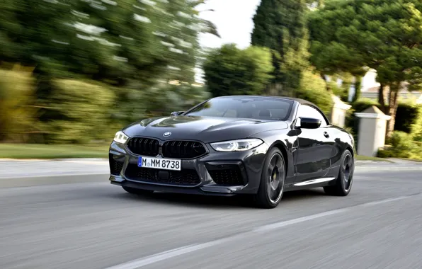 Picture road, movement, BMW, convertible, 2019, BMW M8, M8, F91