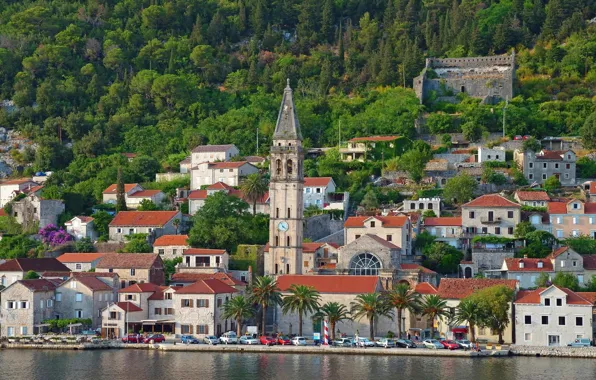 Sea, the city, Adriatica, Montenegro, Perast