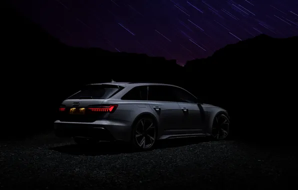 Picture darkness, Audi, side, universal, RS 6, 2020, 2019, V8 Twin-Turbo