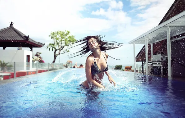 Girl, pool, photographer, girl, photography, photographer, David Olkarny