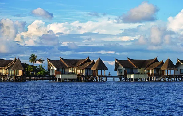Tropics, the ocean, The Maldives, resort, Bungalow, Water Villas, Jumeirah Vittaveli
