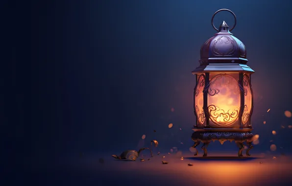 Light, night, the dark background, pattern, candle, Christmas, flashlight, lantern