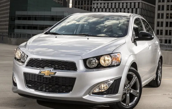 The city, headlight, Chevrolet, Sonic, Chevrolet, before, disk, sedan