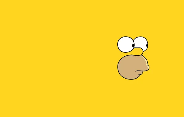 Look, face, The simpsons, minimalism, Homer, homer, The Simpsons
