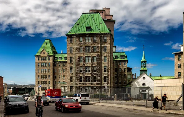 Picture clouds, movement, people, the building, Canada, Canada, clouds, people