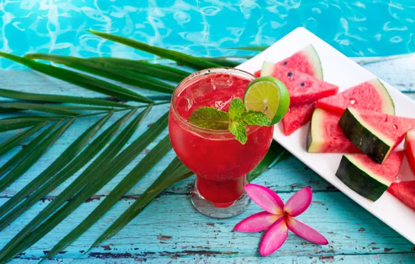 Watermelon, juice, cocktail, summer, fresh, drink, watermelon, tropical