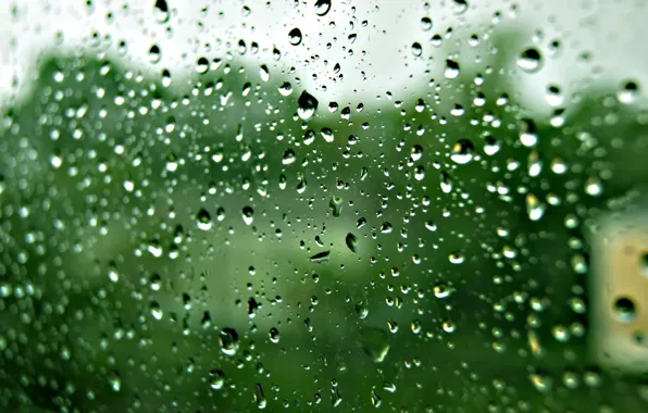 Picture glass, water, drops