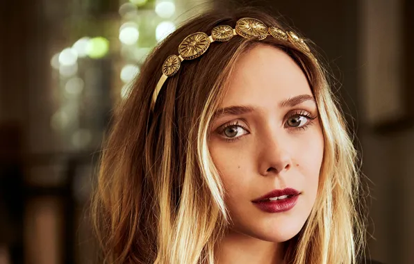 Picture eyes, look, girl, face, portrait, actress, Elizabeth Olsen