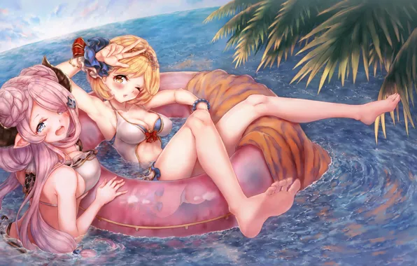 Picture summer, water, girl, sexy, Granblue Fantasy