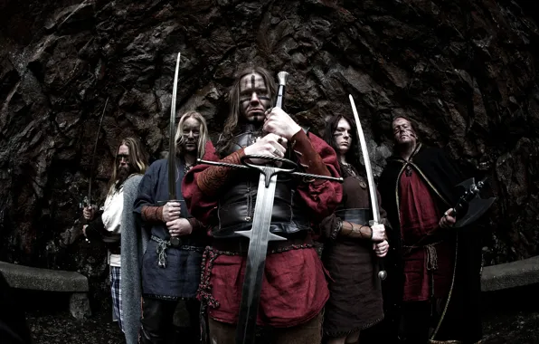 Picture rock, finland, pagan metal, swordsman, ensiferum