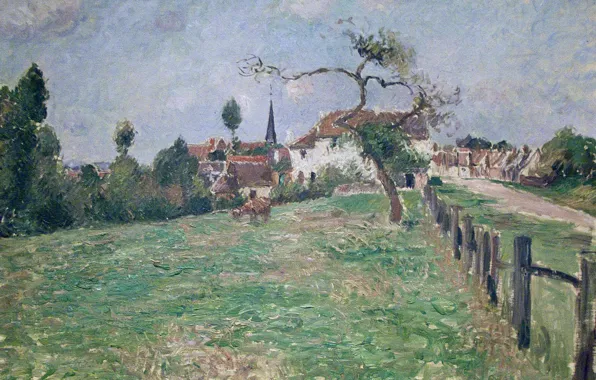 Picture The Village Of Eragny, Camille Pissarro, landscape, picture