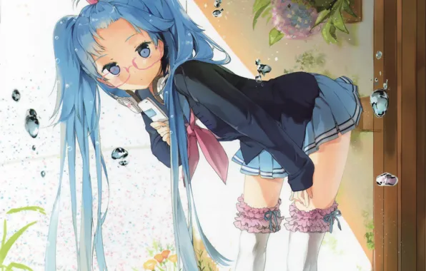 Drops, headphones, phone, vocaloid, Vocaloid, headphones, phone, miku hatsune