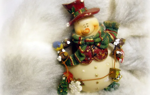 Picture toy, new year, snowman