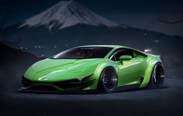 Picture Lamborghini, Power, Green, Tuning, Performance, Supercar, Liberty, Huracan