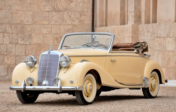 Picture retro, vintage, mercedes-benz 170s cabriolet