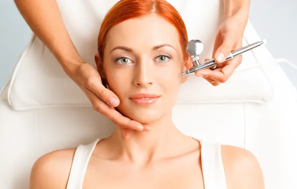 Green eyes, Redhead, beauty treatment