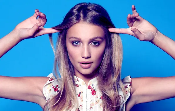 Girl, face, background, hair, hands, Cailin Russo