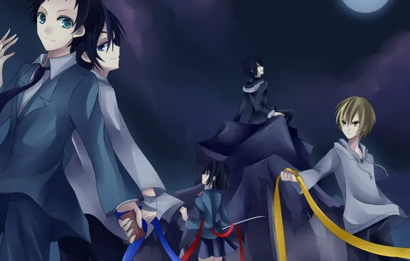 Night, the moon, guys, Durarara, Durarara, Of Izaya Orihara, The headless horseman, Masaomi Kedar