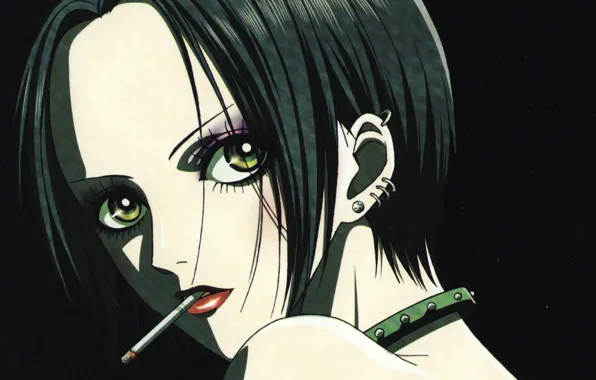Face, piercing, cigarette, singer, Nan, nana, nana osaki, chalker