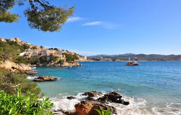 Sea, water, nature, photo, coast, Spain, Islas Baleares Mallorca