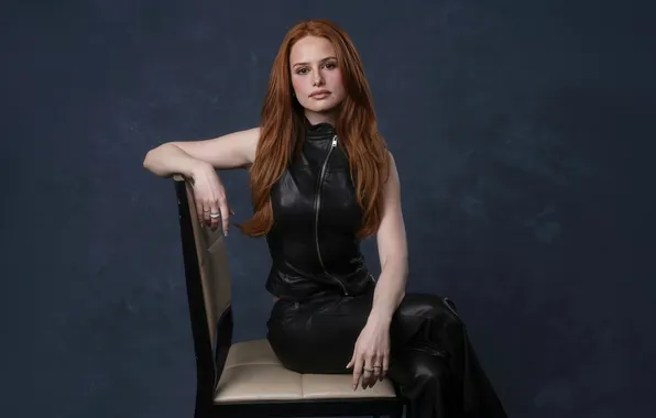 Look, girl, pose, photo, black, hair, leather, costume