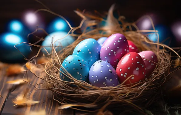 Holiday, bright, eggs, spring, blue, Easter, socket, pink