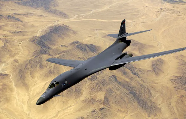 The plane, desert, desert, military, military, airplane, B1-B Lancer