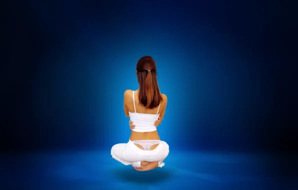 White, blue, meditation