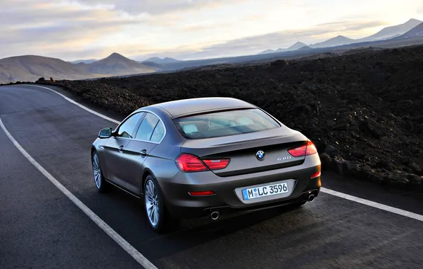 Picture The sky, Road, Mountains, BMW, Machine, Boomer, Logo, Asphalt