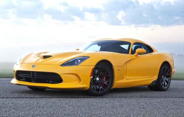 Picture the sky, clouds, Dodge, Dodge, supercar, Viper, the front, GTS