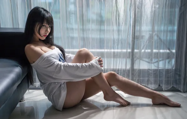 Brunette, legs, Asian