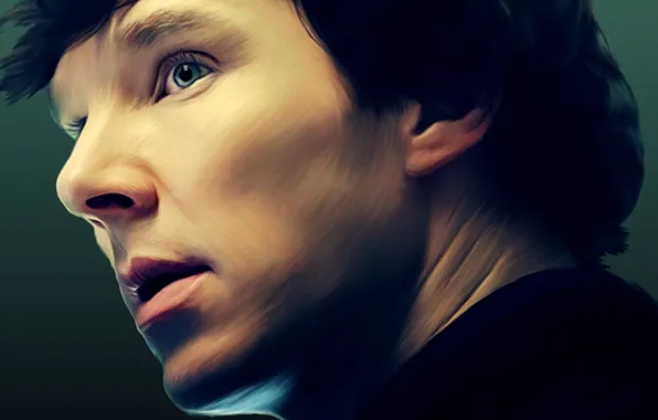 Look, painting, Sherlock Holmes, Benedict Cumberbatch, Benedict Cumberbatch, Sherlock, Sherlock BBC, Sherlock (TV series)