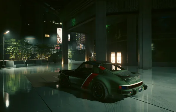 Machine, night, street, the game, game, cyberpunk 2077