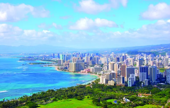 The city, Honolulu, Hawaii
