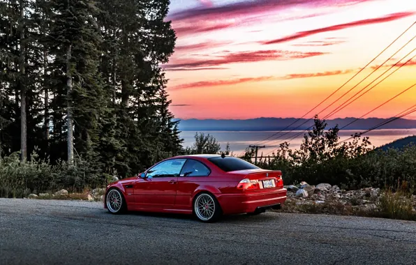 Red, E46, Lake, M3