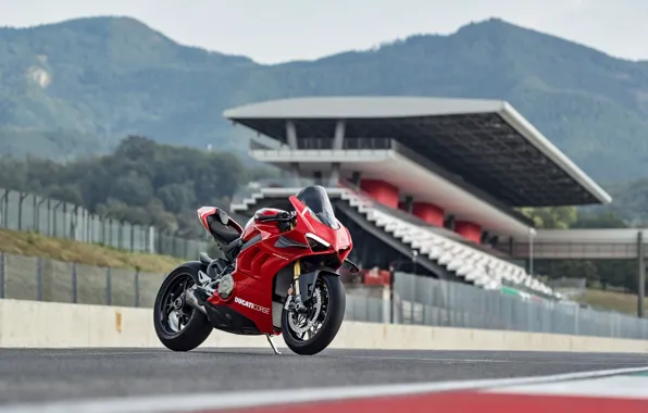 Picture Red, Racing track, Panigale V4R