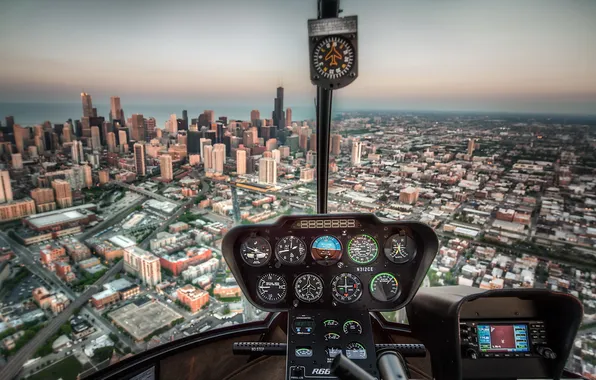 Picture the city, Chicago, Helicopter