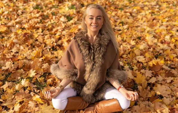 Girl, sweetheart, model, Autumn, Watch, Mike, Smile, blonde
