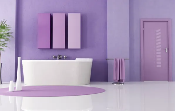 Picture design, style, room, Villa, color, interior, bathroom, lilac